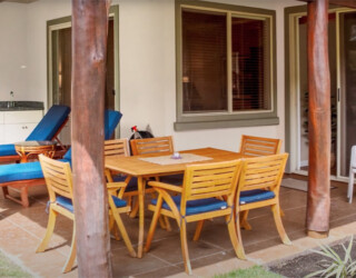 Lanai dining, lounge and outdoor kitchen