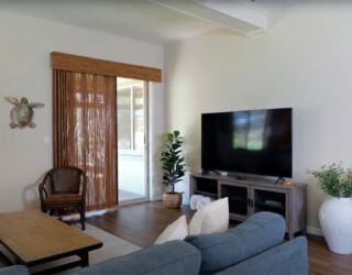 Living area and doors to lanai