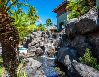 Waterfall feature Fairways at Mauna Lani